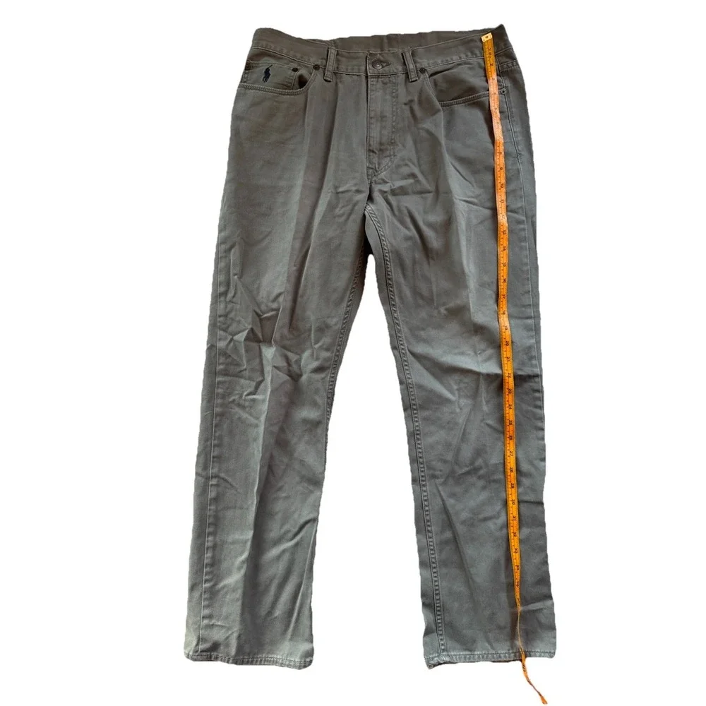 Polo Ralph Lauren 650 Straight Leg Pants Mens‎ 34x30 Green/Gray Casual